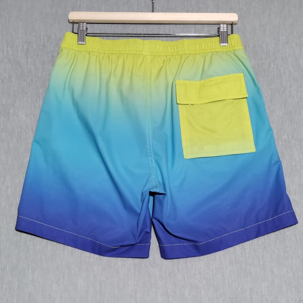 Psycho Bunny Mens Malta Hydrochromic Swim Trunk Size Small Wild Lime Brief Liner - Picture 5 of 15